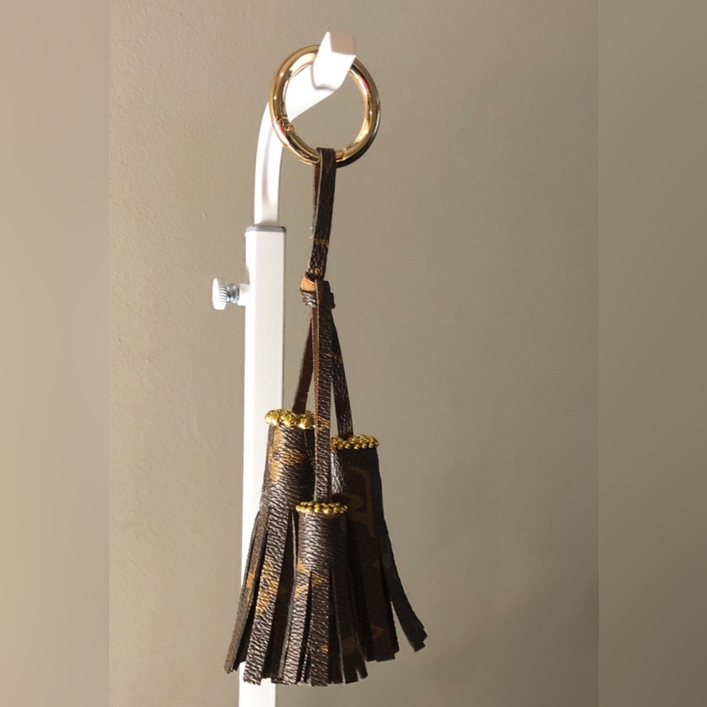 Designer Inspired Leather Tassel Keychain
